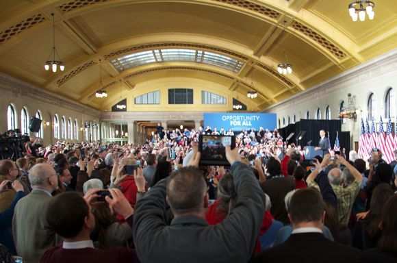 The crowd at Union Depot, photo by Kyle Mianulli