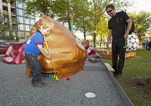 Artist-designed mini golf at the Walker, courtesy Walker Art Center