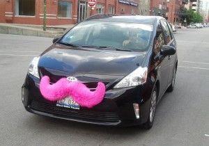 A Lyft car