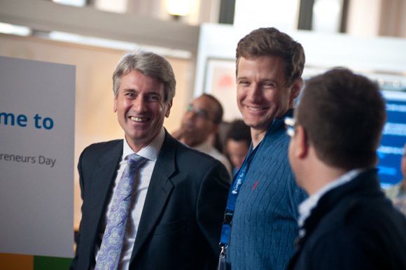 Former Mayor Rybak with Google's Steve Grove and CoCo cofounder Kyle Coolbroth