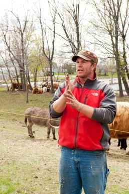 Dean Englemann at the farm