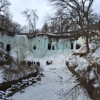 Minnehaha Falls in Winter