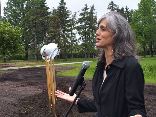 Olga Viso at the groundbreaking