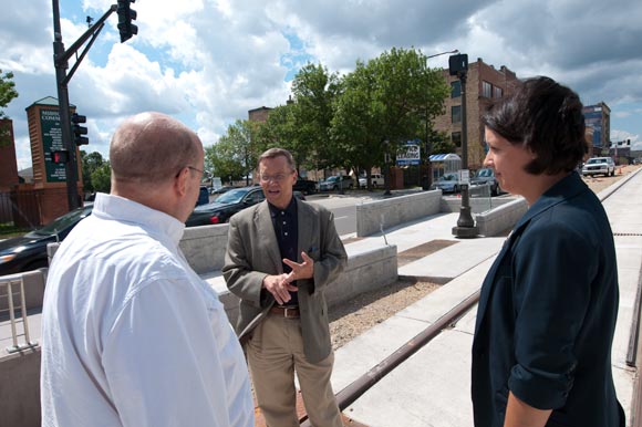 John Spayde speaking with Dane Smith and Maureen Ramirez