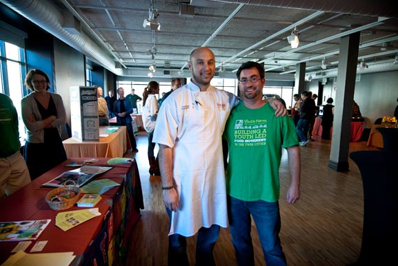 Solera Chef Jorge Guzman with Gunnar Liden of the Youth Farm and Market Project 