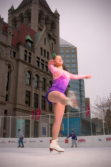 Figure Skater Downtown St. Paul