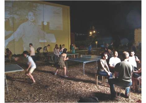 Popup ping pong instigated by Wing Young Huie and Ashley Hansen, courtesy Creative CItyMaking