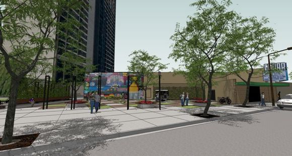 The proposed plaza
