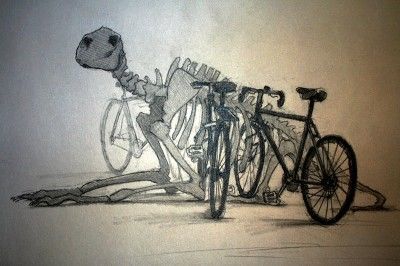 Mike Bahl's drawing for the dino bike rack