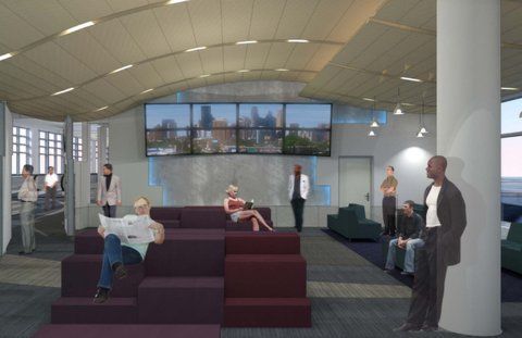 Proposed screening room at MSP airport, courtesy Architectural Alliance
