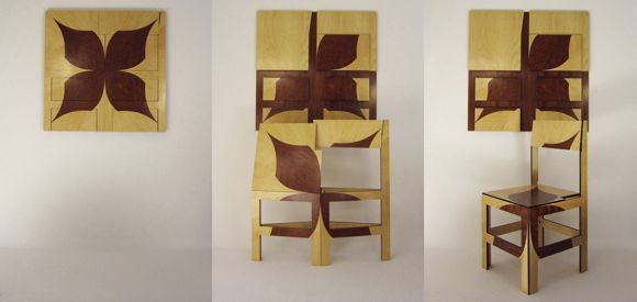 Chair fabricated by Christy Oates, part of the MCAD show