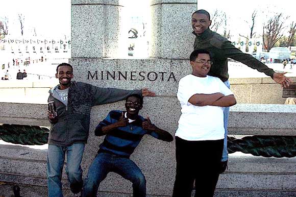 MNUDL debaters at the National WWII Monument in Washington, DC last year